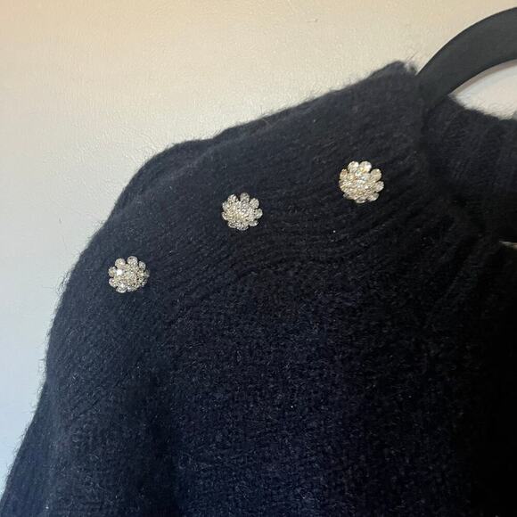 Bishop + young chandler knit sweater‎ black rhinestone embellishment small - Picture 11 of 13
